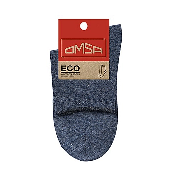 Носки с люрексом, борт руликом, Blu Melange 39-41 / ECO 256