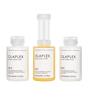 OLAPLEX Набор стилиста: восстановление и защита волос (концентрат-защита 100 мл + коктейль-фиксатор 2*100 мл) Traveling Stylist Kit, фото 3