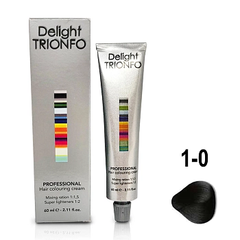 CONSTANT DELIGHT 1-0 крем-краска стойкая для волос, черный / Delight TRIONFO 60 мл, фото 2