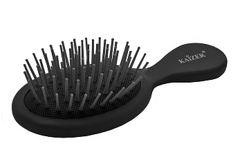 KAIZER Расческа массажная малая, пластик, черная, фото 3