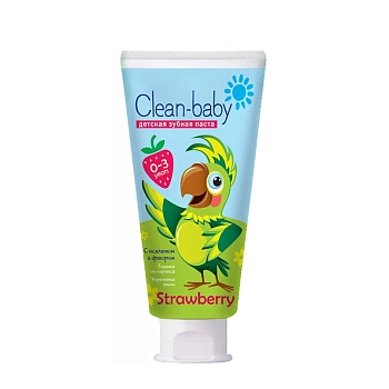 Паста зубная детская от 0 до 3 лет со вкусом клубники / Clean-baby Strawberry 50 мл