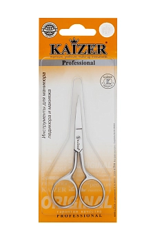 KAIZER Ножницы маникюрные, закругленные, матовые, ручная алмазная заточка, фото 3