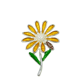 Брошь-магнит Ромашка желтая