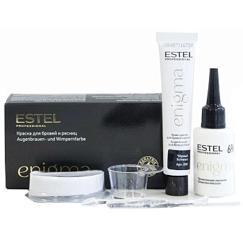 ESTEL PROFESSIONAL Краска для бровей и ресниц, черный / Enigma, фото 4