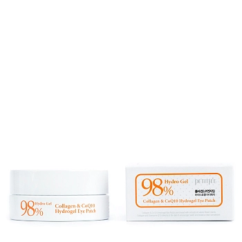 PETITFEE Патчи гидрогелевые с коэнзимом Q10 и 98% содержанием коллагена для области вокруг глаз / Eye patch 60 шт, фото 4