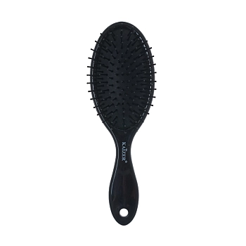 Расческа массажная, пластиковые зубья, черная