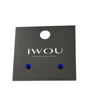 IWOU PROFESSIONAL Серьги гвоздики IWOU индиго 4мм, фото 2