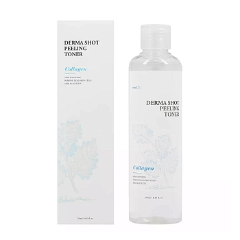 MED:B Тонер очищающий для лица с коллагеном / Med B Derma Shot Peeling Toner Collagen 250 мл, фото 2