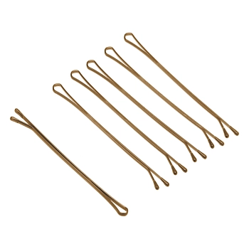 DEWAL PROFESSIONAL Невидимки коричневые, прямые 60 мм, 60 шт/уп (на блистере), фото 2