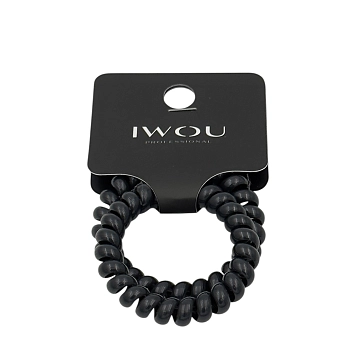 Резинка пружинка Глянец темно-серая 2шт