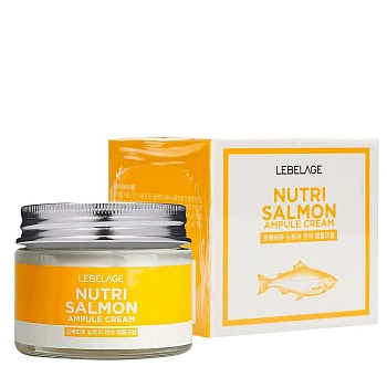 LEBELAGE Крем ампульный питательный для лица с маслом лосося / Lebelage Ampule Cream Nutri Salmon 70 мл, фото 2