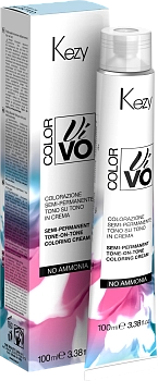KEZY 6.1 Крем-краска полупермаментная безамиачная для волос тон в тон, темный блондин пепельный / Color Vivo No Ammonia 100 мл, фото 2