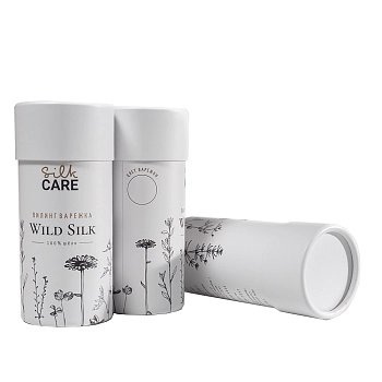 SILK CARE Варежка шелковая для пилинга голубая / Silk Care Wild Silk, фото 4