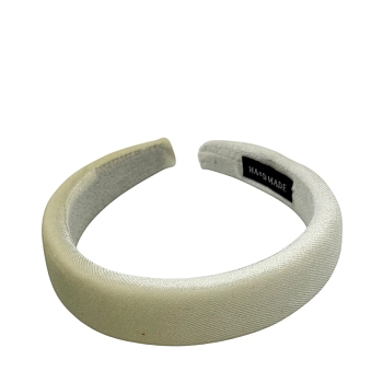 IWOU PROFESSIONAL Ободок для волос Бархат белый 3см, фото 2