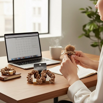 IWOU PROFESSIONAL Резинка для волос Глазурь карамель 2шт, фото 2