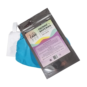 SILK CARE Варежка шелковая для пилинга бирюзовая дойпак / Silk Care Crazy Colours, фото 3