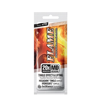 Крем-автозагар с тингл-эффектом, маслом манго, экстрактами арники и красного вина / Flame 15 мл