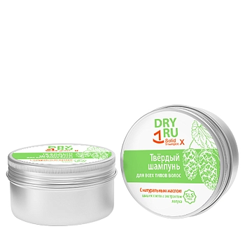 DRY RU Шампунь твердый с маслом шишек хмеля / Dry Ru Solid Shampoo X 55 гр, фото 2