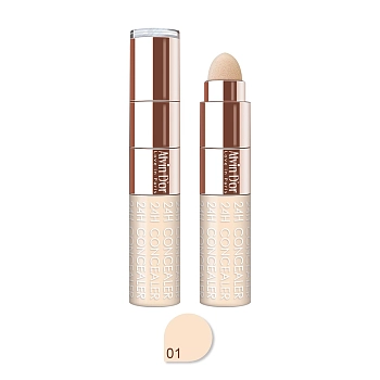 ALVIN D'OR Консилер жидкий+спонж, тон 01 / 24H Full cover concealer 6 мл, фото 2