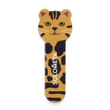 SOLOMEYA Пилка для натуральных и искусственных ногтей Тигренок, 180/220 / Tiger Nail File Cat 2, фото 1