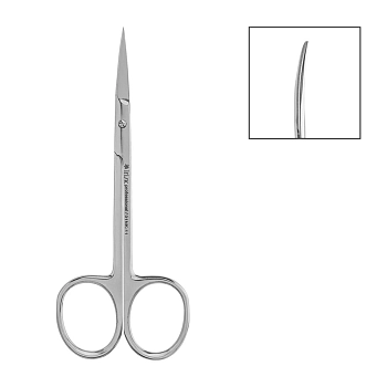 IRISK PROFESSIONAL Ножницы для кутикулы 01NK-11 глянцевые, ручная заточка, длина 11 см, фото 2