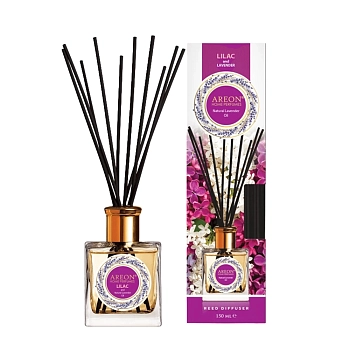 Диффузор ароматический, сирень и лавандовое масло / HOME PERFUMES Lilac&lavander oil Natural Lavender Oil 150 мл