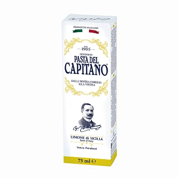 PASTA DEL CAPITANO Паста зубная 1905 Sicily Lemon / 1905 Сицилийский Лимон 75 мл, фото 2