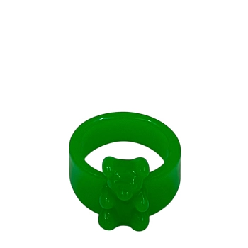 Кольцо Медвежонок зеленый