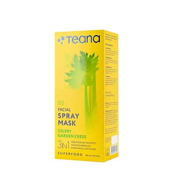 TEANA Маска-спрей для лица, сельдерей кресс-салат / Superfood 100 мл, фото 3