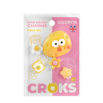 Набор украшений для расчески, Летнее настроение / Set of charms for hair brush, Summer mood 5 шт