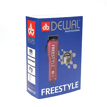 DEWAL PROFESSIONAL Машинка для стрижки Fгeestyle красная, 0.5-2мм, аккумуляторно-сетевая, 6 насадок, фото 11