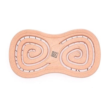 DEWAL BEAUTY Щетка массажная с нейлоновым штифтом, форма бабочка, оранжевая / Eco-Friendly, фото 3