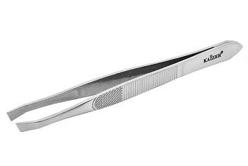 KAIZER Пинцет для бровей, скошенный, матовый, фото 2