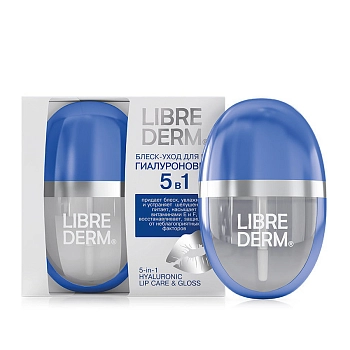 LIBREDERM Блеск-уход для губ 5-в-1 / HYALURONIC 7 мл, фото 2
