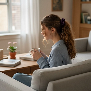 IWOU PROFESSIONAL Резинка для волос Бархат фиалка 1шт, фото 2