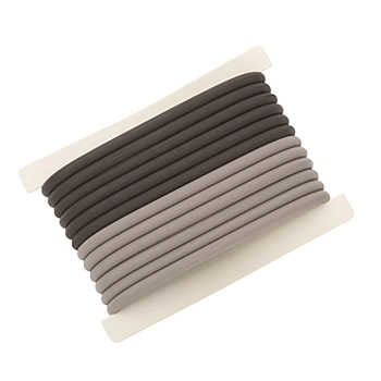 DEWAL PROFESSIONAL Резинки для волос силиконовые, черные/серые 12 шт/уп, фото 2