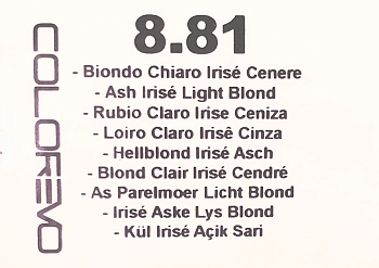 SELECTIVE PROFESSIONAL 8.81 краска для волос, светлый блондин ирисово-пепельный / COLOREVO 100 мл, фото 2