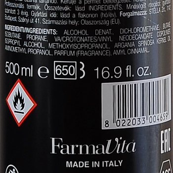 FARMAVITA Лак сверхсильной фиксации для волос / HAIR SPRAY EXSTREME HD LIFE STYLE 500 мл, фото 4