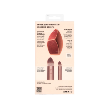 REAL TECHNIQUES Набор кистей и спонж для макияжа / Real Techniques Makeupsaver Sponge + Brush Trio, фото 4