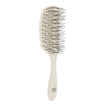 DEWAL BEAUTY Щетка продувная Eco-Friendly листик, нейлоновый штифт, бежевая, фото 1
