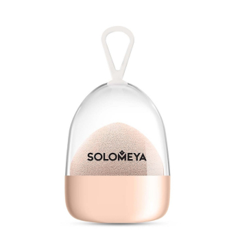 SOLOMEYA Спонж супер мягкий косметический для макияжа, персик / Super soft blending sponge Peach, фото 1