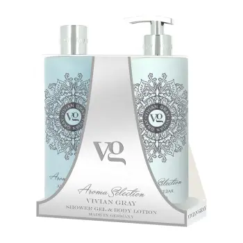 VIVIAN GRAY Набор для тела Амбра и кедр (гель для душа 500 мл + лосьон 500 мл) Vivian Gray Aroma Set Amber & Cedar, фото 1