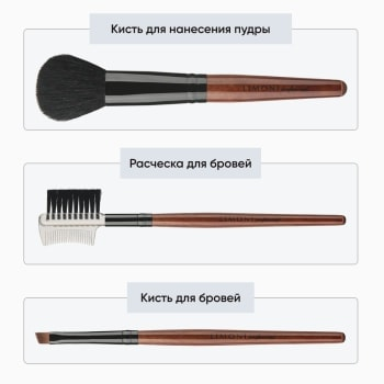 LIMONI Набор кистей (7 кистей + чехол) / SILVER TRAVEL KIT, фото 6