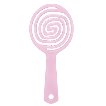 SOLOMEYA Расческа-мини для распутывания волос в форме леденца, розовая / Lollipop Shaped Mini Detangling Hair Brush Pink, фото 3