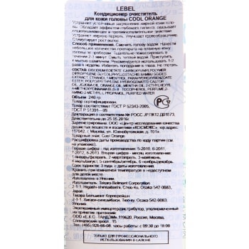LEBEL Кондиционер очиститель / COOL ORANGE Scalp Conditioner 240 г, фото 2