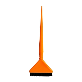 Кисть для окрашивания волос, оранжевая, с короткой щетиной 60мм