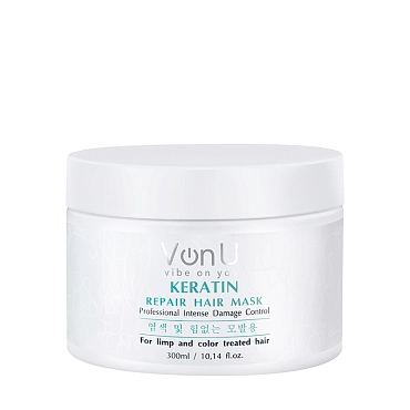VON-U Маска-реконструктор с кератином / KERATIN Repair Hair Mask 300 мл, фото 1