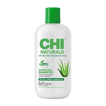 CHI Шампунь увлажняющий с алоэ вера и гиалуроновой кислотой / CHI NATURALS HYDRATING SHAMPOO 355 мл, фото 1