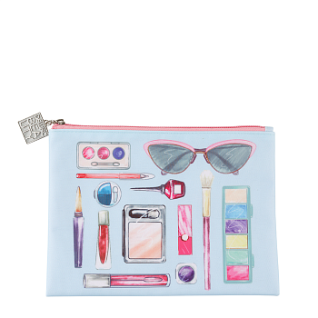 Косметичка Модница, голубая 22,5 х 17 х 1 см