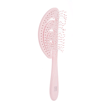 Щетка продувная, с нейлоновым штифтом, форма волна, розовая / Dewal Beauty Ocean wave Pink